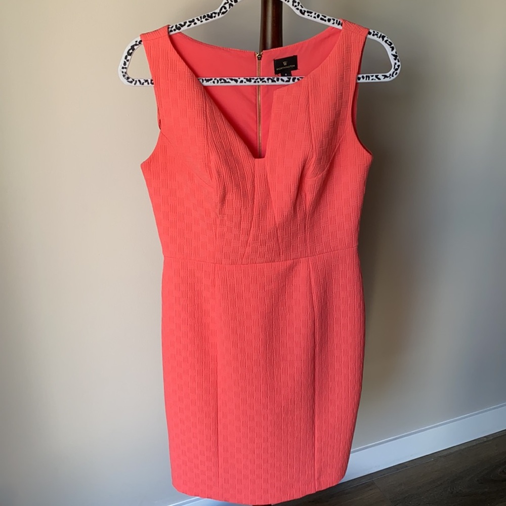 Pink dress with gold zipper